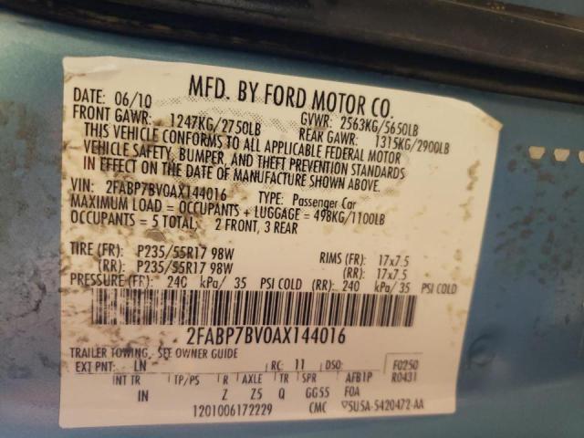 Photo 10 from auction – 2010 FORD CROWN VICT with VIN 2FABP7BV0AX144016
