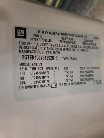 Photo 10 from auction – 2008 GMC SIERRA K15 with VIN 2GTEK19J781292618