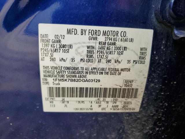 Photo 10 from auction – 2013 FORD EXPLORER with VIN 1FM5K7B82DGA03129