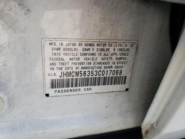 Photo 10 from auction – 2003 HONDA ACCORD LX with VIN JHMCM56353C017068