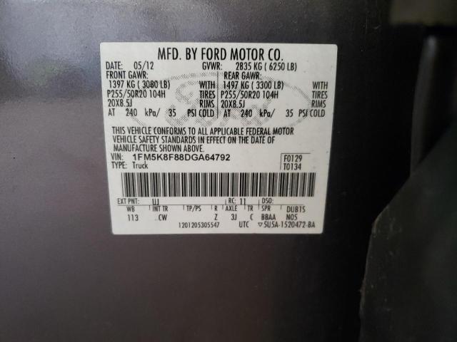 Photo 10 from auction – 2013 FORD EXPLORER L with VIN 1FM5K8F88DGA64792