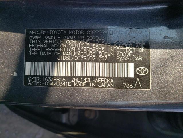 Photo 10 from auction – 2009 TOYOTA COROLLA XR with VIN JTDBL40E79J021857