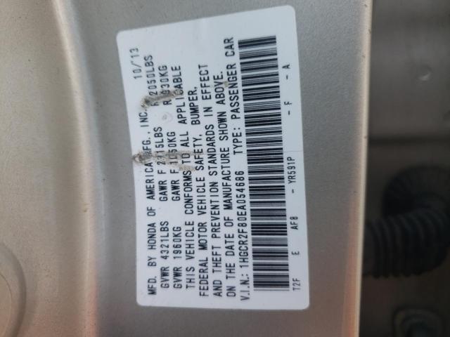 Photo 10 from auction – 2014 HONDA ACCORD EXL with VIN 1HGCR2F80EA054686