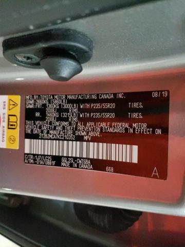Photo 10 from auction – 2019 LEXUS RX 350 BAS with VIN 2T2BZMCA7KC210352