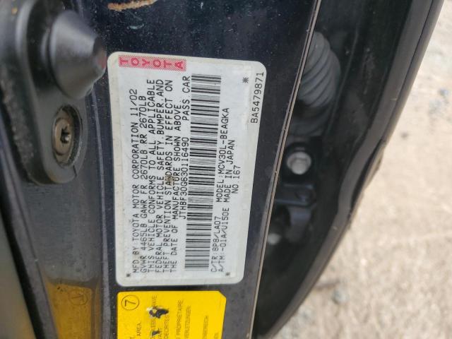 Photo 10 from auction – 2003 LEXUS ES 300 with VIN JTHBF30G630116490