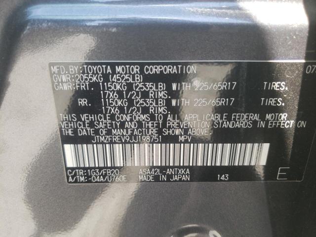 Photo 10 from auction – 2018 TOYOTA RAV4 LE with VIN JTMZFREV9JJ198751