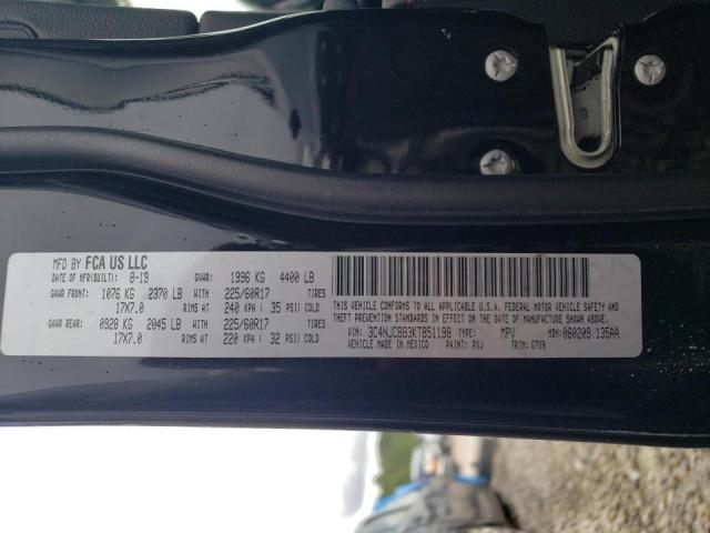 Photo 10 from auction – 2019 JEEP COMPASS LA with VIN 3C4NJCBB3KT851198