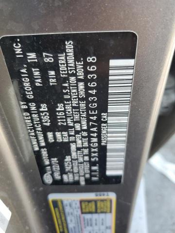 Photo 10 from auction – 2014 KIA OPTIMA LX with VIN 5XXGM4A74EG346368