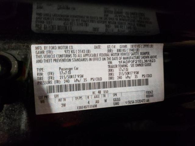 Photo 10 from auction – 2014 FORD FOCUS SE with VIN 1FADP3F21EL361823