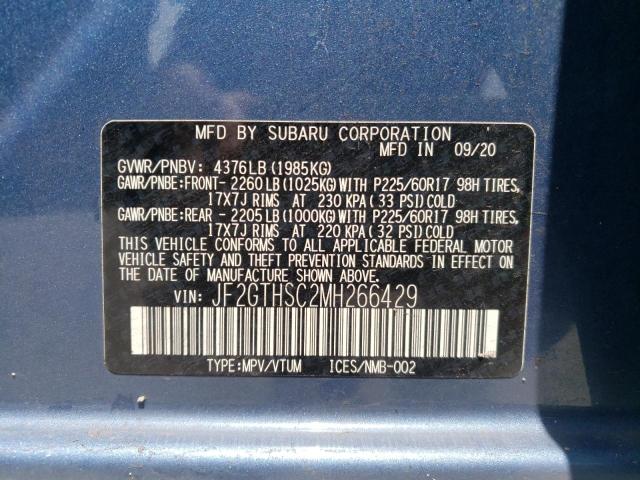 Photo 10 from auction – 2021 SUBARU CROSSTREK with VIN JF2GTHSC2MH266429