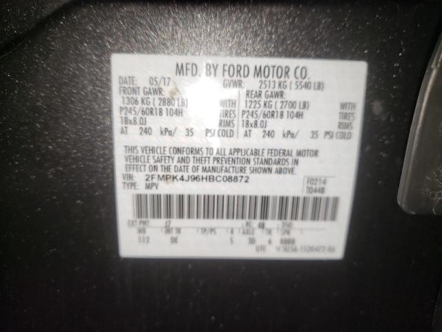 Photo 10 from auction – 2017 FORD EDGE SEL with VIN 2FMPK4J96HBC08872