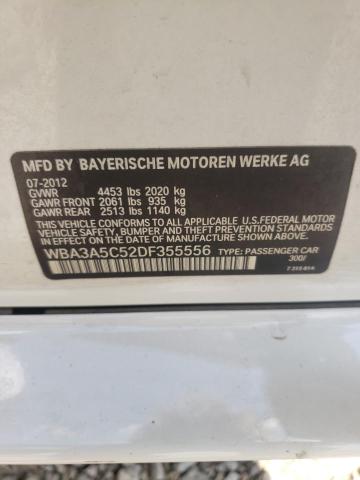 Photo 10 from auction – 2013 BMW 328 I with VIN WBA3A5C52DF355556