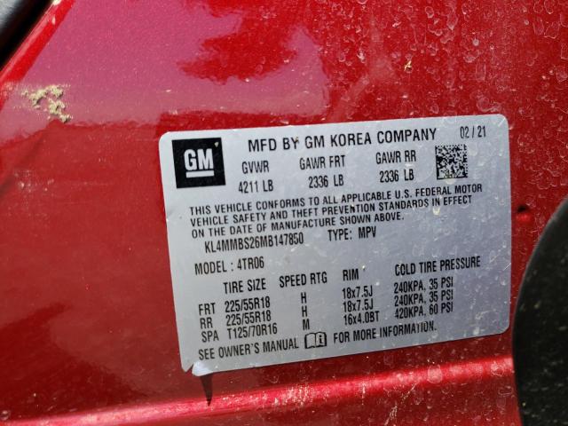 Photo 10 from auction – 2021 BUICK ENCORE GX with VIN KL4MMBS26MB147850