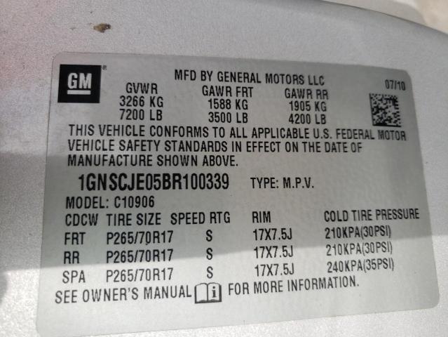 Photo 10 from auction – 2011 CHEVROLET SUBURBAN with VIN 1GNSCJE05BR100339