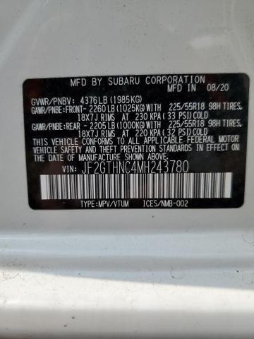 Photo 10 from auction – 2021 SUBARU CROSSTREK with VIN JF2GTHNC4MH243780