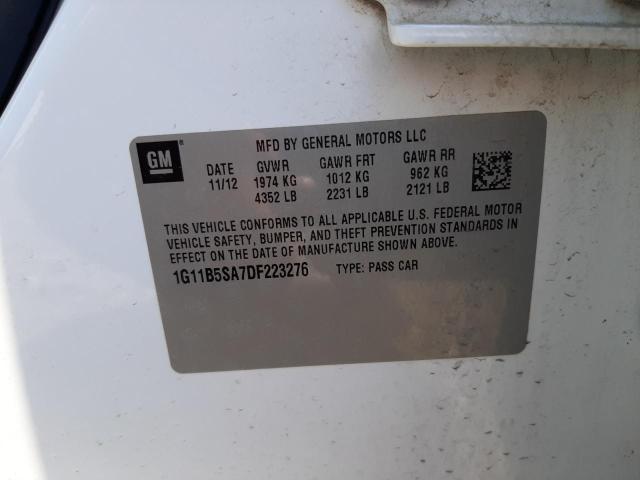 Photo 10 from auction – 2013 CHEVROLET MALIBU LS with VIN 1G11B5SA7DF223276
