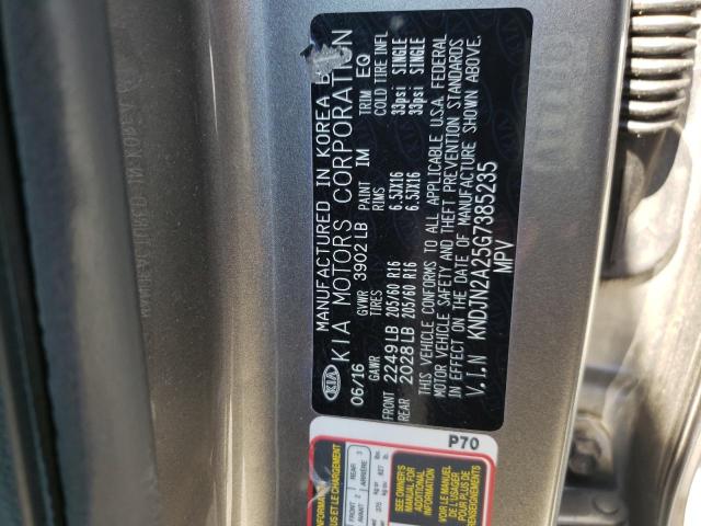 Photo 10 from auction – 2016 KIA SOUL with VIN KNDJN2A25G7385235