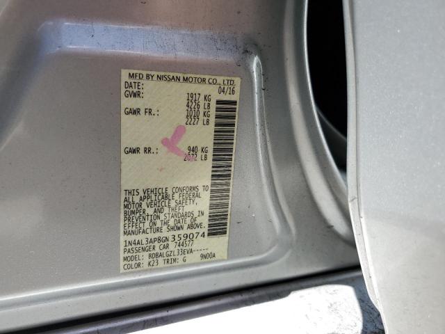Photo 10 from auction – 2016 NISSAN ALTIMA 2.5 with VIN 1N4AL3AP8GN359074