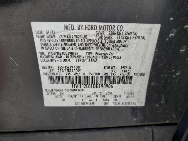 Zdjęcie 10 z aukcji – 2013 FORD TAURUS SEL z VIN 1FAHP2E81DG198986
