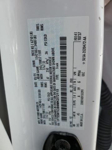 Photo 10 from auction – 2021 FORD F150 SUPER with VIN 1FTEW1CB9MKD72115