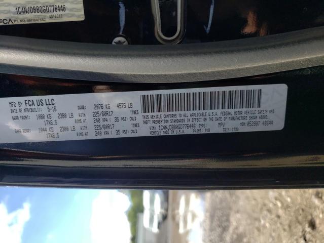 Photo 10 from auction – 2016 JEEP COMPASS SP with VIN 1C4NJDBB0GD776446