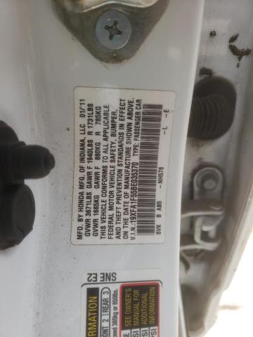 Photo 10 from auction – 2011 HONDA CIVIC LX with VIN 19XFA1F55BE035370