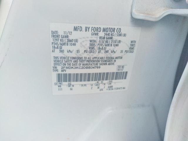Photo 10 from auction – 2013 FORD EDGE LIMIT with VIN 2FMDK3KC2DBB34769