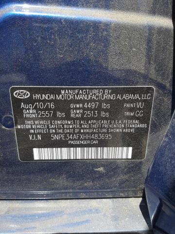 Photo 10 from auction – 2017 HYUNDAI SONATA SPO with VIN 5NPE34AFXHH483695