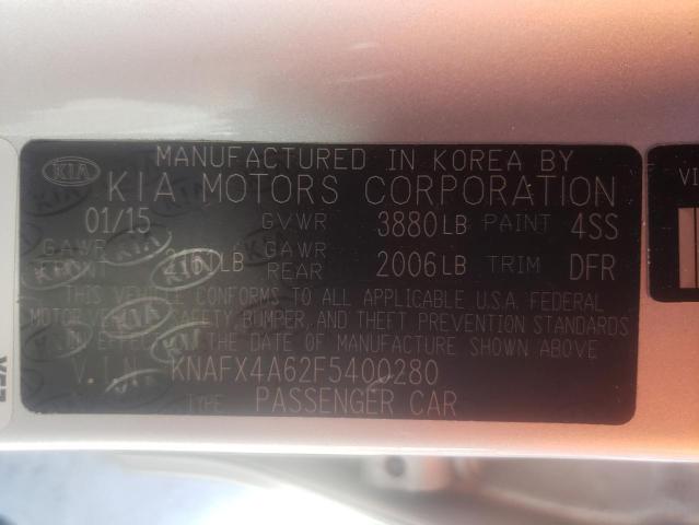 Photo 10 from auction – 2015 KIA FORTE LX with VIN KNAFX4A62F5400280