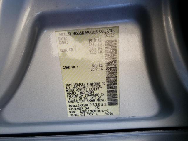 Photo 10 from auction – 2013 NISSAN ALTIMA 2.5 with VIN 1N4AL3AP1DC231931