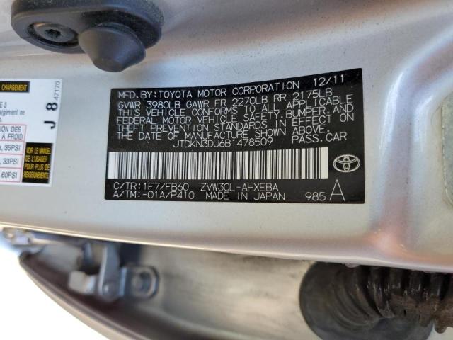 Photo 10 from auction – 2011 TOYOTA PRIUS with VIN JTDKN3DU6B1478509