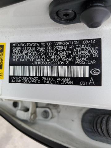 Photo 10 from auction – 2015 LEXUS CT 200 with VIN JTHKD5BH6F2210613
