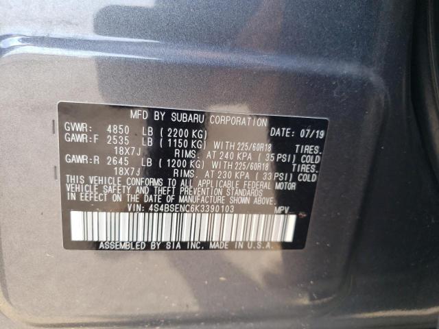 Zdjęcie 10 z aukcji – 2019 SUBARU OUTBACK 3. z VIN 4S4BSENC6K3390103