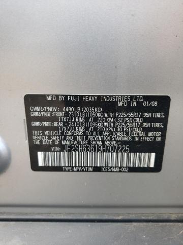 Photo 10 from auction – 2009 SUBARU FORESTER 2 with VIN JF2SH63619H707225