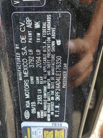 Photo 10 from auction – 2020 KIA FORTE FE with VIN 3KPF24AD4LE176350