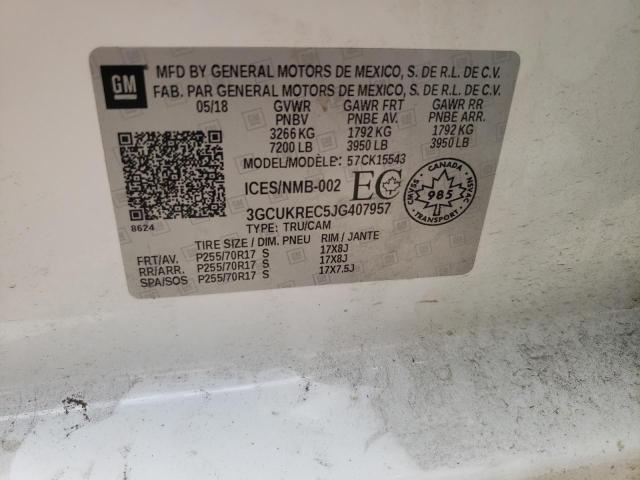 Photo 10 from auction – 2018 CHEVROLET SILVERADO with VIN 3GCUKREC5JG407957