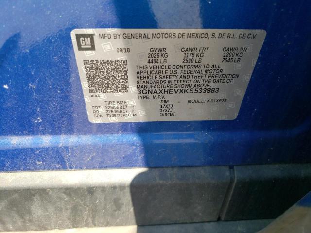 Photo 10 from auction – 2019 CHEVROLET EQUINOX LS with VIN 3GNAXHEVXKS533883