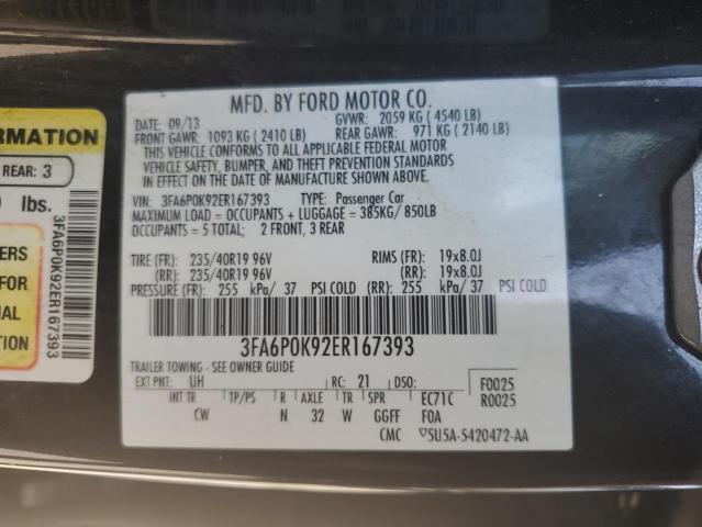 Photo 10 from auction – 2014 FORD FUSION TIT with VIN 3FA6P0K92ER167393