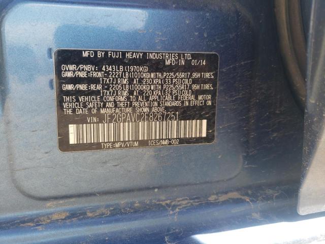 Photo 10 from auction – 2014 SUBARU XV CROSSTR with VIN JF2GPAVC2E8267251
