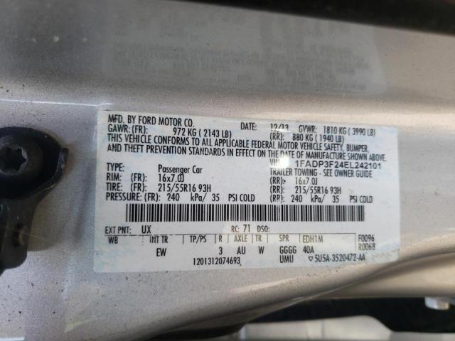 Photo 10 from auction – 2014 FORD FOCUS SE with VIN 1FADP3F24EL242101