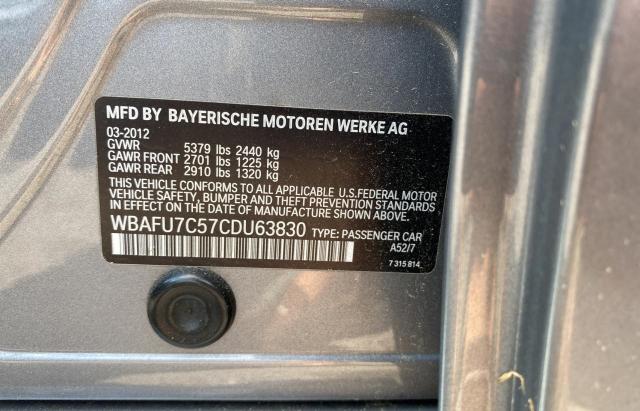 Photo 10 from auction – 2012 BMW 535 XI with VIN WBAFU7C57CDU63830