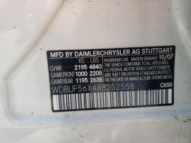 Photo 10 from auction – 2008 MERCEDES-BENZ E 350 with VIN WDBUF56X48B252558