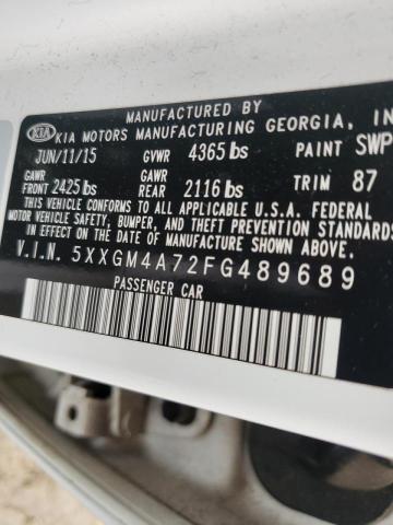 Photo 10 from auction – 2015 KIA OPTIMA LX with VIN 5XXGM4A72FG489689