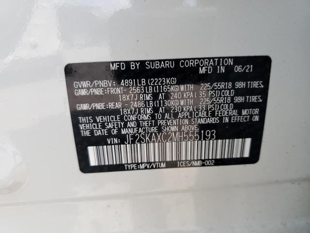 Photo 10 from auction – 2021 SUBARU FORESTER T with VIN JF2SKAXC2MH555193