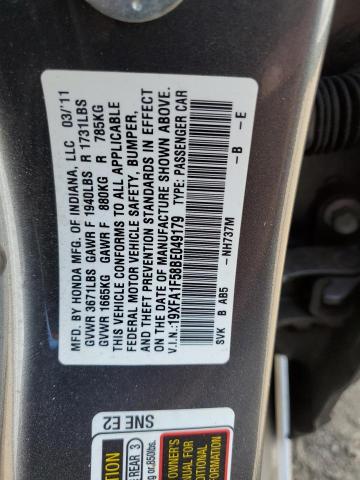 Photo 10 from auction – 2011 HONDA CIVIC LX with VIN 19XFA1F58BE049179