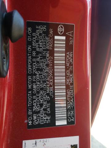 Photo 10 from auction – 2009 TOYOTA COROLLA with VIN JTDBL40E299019712