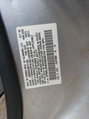Photo 10 from auction – 2010 HONDA ODYSSEY EX with VIN 5FNRL3H64AB048144