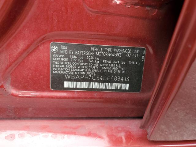 Photo 10 from auction – 2011 BMW 328 I with VIN WBAPH7C54BE683413