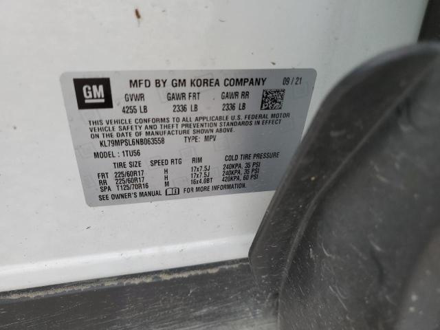 Photo 10 from auction – 2022 CHEVROLET TRAILBLAZE with VIN KL79MPSL6NB063558