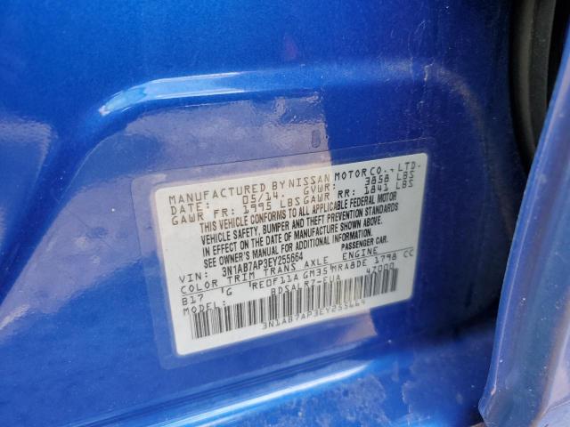 Photo 10 from auction – 2014 NISSAN SENTRA S with VIN 3N1AB7AP3EY255664